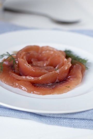 Gravlax - łosoś marynowany w imbirze